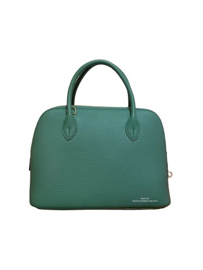 Hermes Bolide 25 Leather Shoulder Tote Crossbody Bag Green 525021
