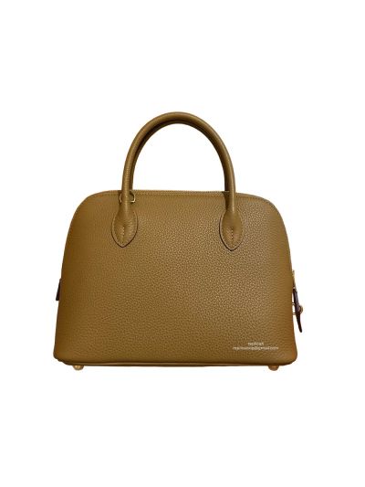 Hermes Bolide 25 Leather Shoulder Tote Crossbody Bag Tan 525023