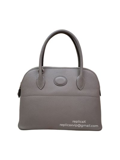 Hermes Bolide Hand Stitched Spsom Leather Tote Bag 27CM 521617