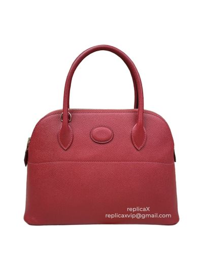 Hermes Bolide Hand Stitched Spsom Leather Tote Bag 27CM 521621