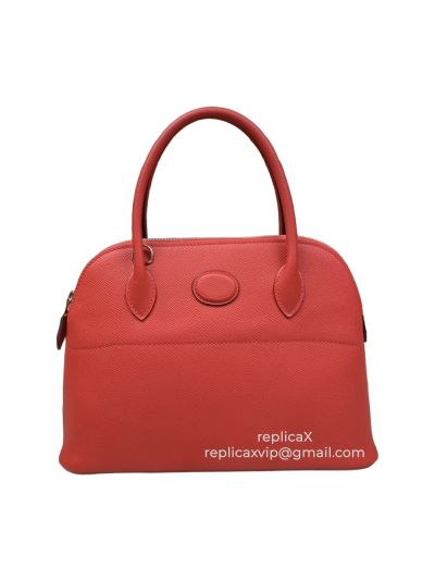 Hermes Bolide Hand Stitched Spsom Leather Tote Bag 27CM 521622