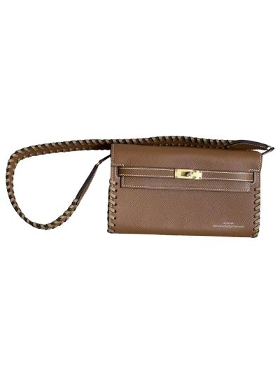Hermes Classic Leather Kelly To Go Wallet Brown  524759