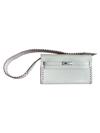 Hermes Classic Leather Kelly To Go Wallet Off White 524755