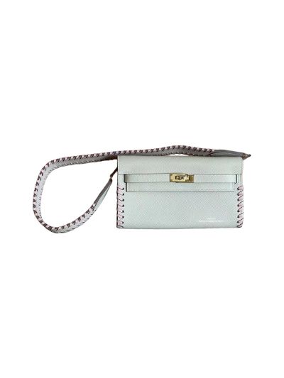Hermes Classic Leather Kelly To Go Wallet Off White 524757