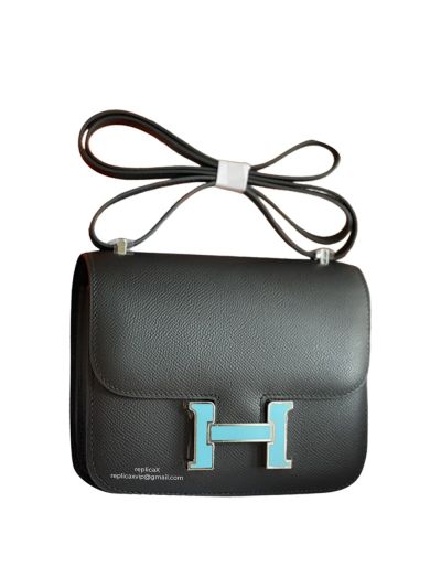 Hermes Constance 18 Black Epsom Leather Crossbody Bag 522659