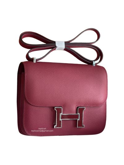 Hermes Constance 18 Red Epsom Leather Crossbody Bag 522658