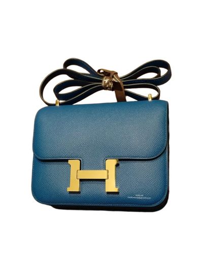 Hermes Constance 19 Epsom Leather Bag Blue 19CM 524426