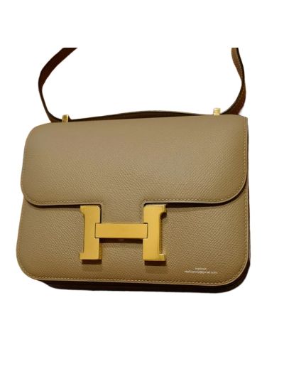 Hermes Constance 19 Epsom Leather Bag Gray 19CM 524425