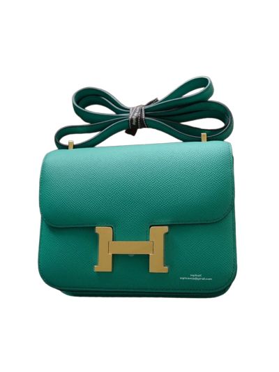 Hermes Constance 19 Epsom Leather Bag Green 19CM 524424