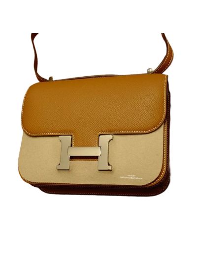 Hermes Constance 19 Epsom Leather Bag Tan 19CM 524435