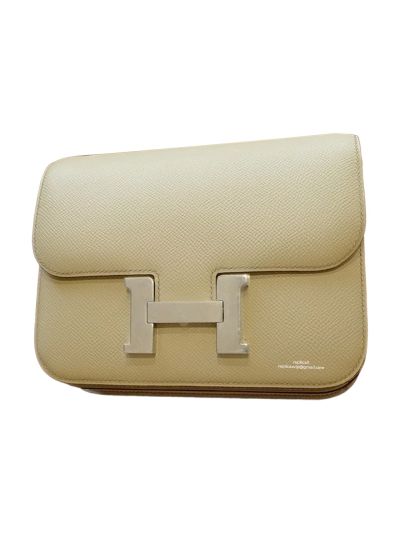 Hermes Constance 19 Epsom Leather Bag White 19CM 524434