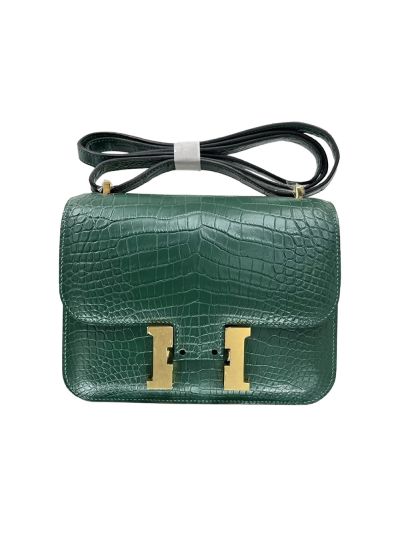 Hermes Constance 19CM Green Crocodile Leather Bag 524329