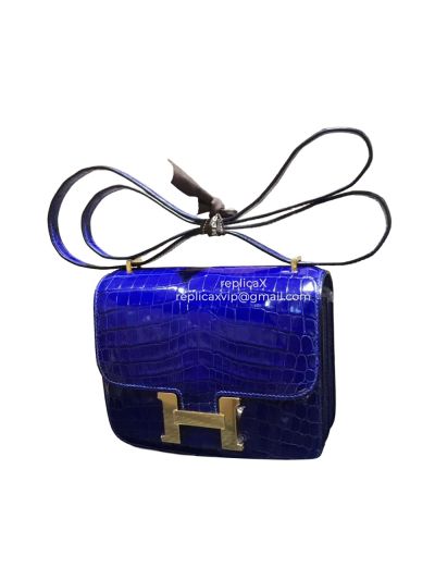 Hermes Constance Alligator Crocodile Leather Messenger Bag 18CM 521634
