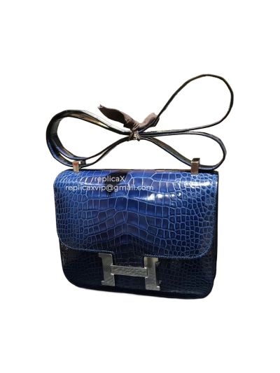 Hermes Constance Alligator Crocodile Leather Messenger Bag 18CM 521641