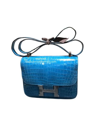 Hermes Constance Alligator Crocodile Leather Messenger Bag 18CM 521644