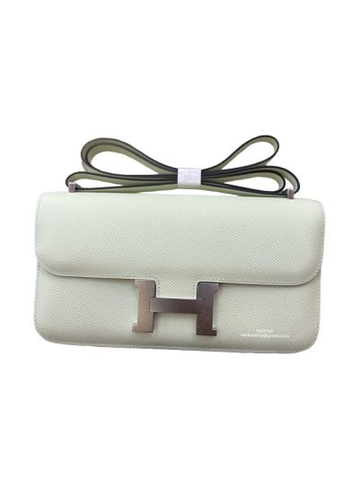 Hermes Constance Elan Light Green Leather Flap Shoulder Bag 525107