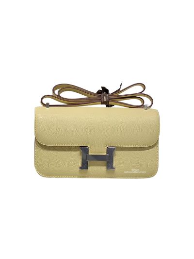 Hermes Constance Elan Miroir Yellow Epsom Leather Shoulder Bag 24x12x4CM 524551