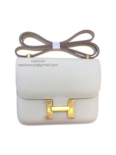 Hermes Constance Hand Stitched Spsom Leather Messenger Bag 18CM 521554