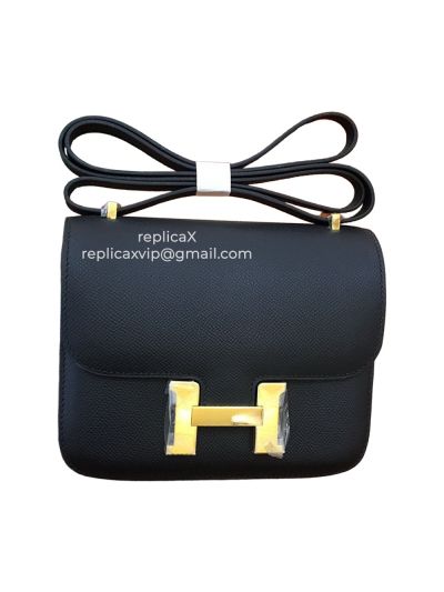 Hermes Constance Hand Stitched Spsom Leather Messenger Bag 18CM 521555