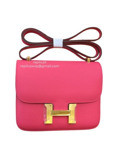 Hermes Constance Hand Stitched Spsom Leather Messenger Bag 18CM 521556