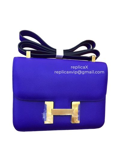 Hermes Constance Hand Stitched Spsom Leather Messenger Bag 18CM 521557