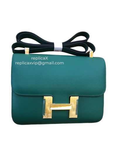 Hermes Constance Hand Stitched Spsom Leather Messenger Bag 18CM 521559