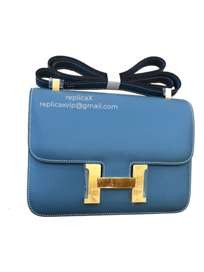 Hermes Constance Hand Stitched Spsom Leather Messenger Bag 18CM 521560