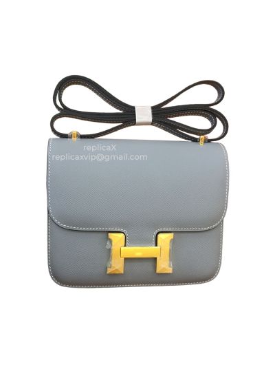 Hermes Constance Hand Stitched Spsom Leather Messenger Bag 18CM 521547