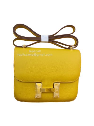 Hermes Constance Hand Stitched Spsom Leather Messenger Bag 18CM 521548