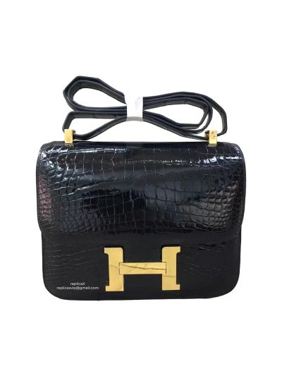 Hermes Constance Hermes Vip Constance 24 Shoulder Bag Red Shiny Crocodile Alligator 522689