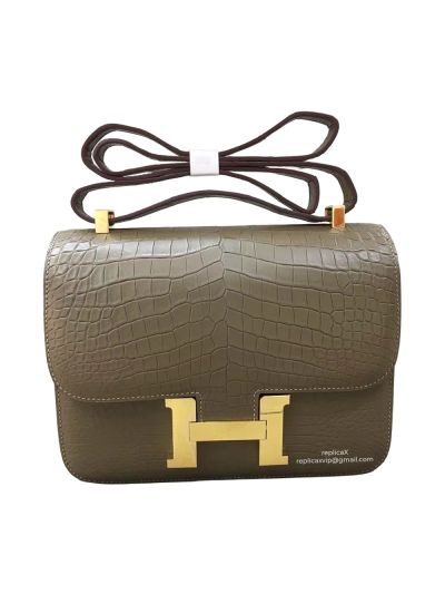Hermes Constance Hermes Vip Constance 24 Shoulder Bag Green Crocodile Alligator 522682