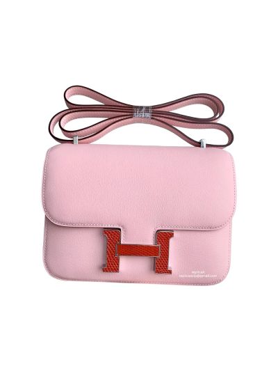 Hermes Crossbody Bag Hermes VIP Mini Constance Crossbody Bag Pink Swift Calfskin 19CM 525309