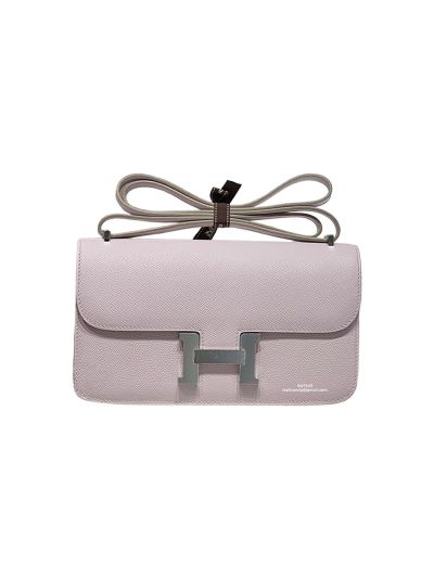 Hermes Epsom Leather Constance Elan Shoulder Crossbody Bag Light Pink 524253