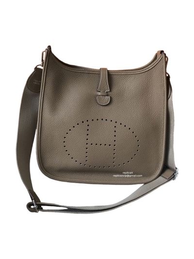 Hermes Evelyne 29 Crossbody Bag Grey Clemence Calf Leather 522484