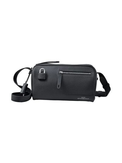 Hermes Evercolor Taurillon Clemence Petit Courrier Leather Nouveau On Body Bag Black 29x14x17CM 524907