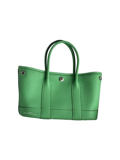 Hermes Garden Party Mini Hand Tote Bag Green Grainy Leather 23x16x10CM 524653