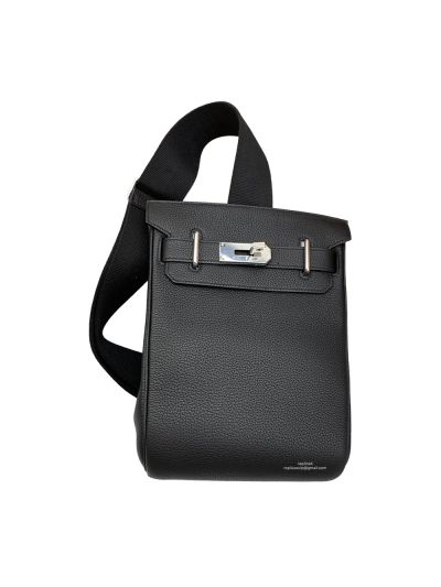 Hermes Hac A Dos PM Backpack Leather Bag Black 28CM 524438
