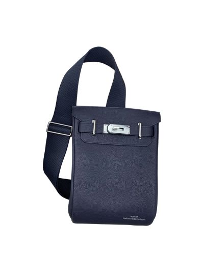Hermes Hac A Dos PM Backpack Leather Bag Blue 28CM 524440