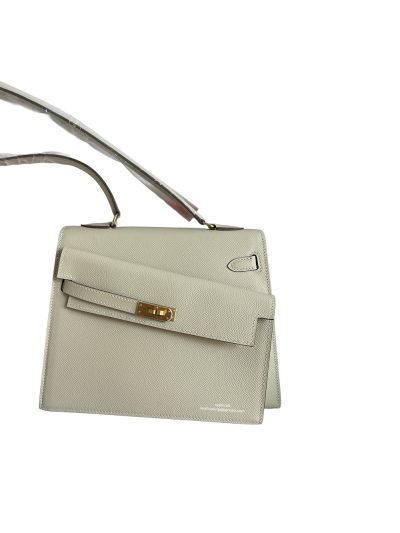 Hermes Hand Stitched Autumn Winter 2022 New Kelly Shoulder Bag Off White 523978