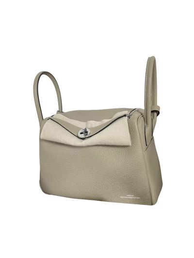 Hermes Hand Stitched Lindy 26 Shoulder Bag Beige Togo Leather 524999
