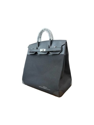 Hermes Hunter Criss Viking Evercolor HAC Birkin 40 Tote Bag Black 40x38x24CM 524586