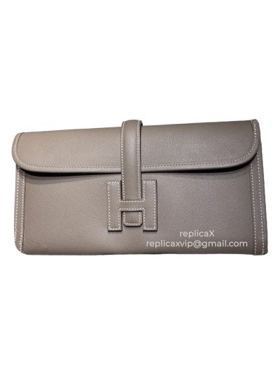 Hermes Jige 29 Hand Stitched Epsom Leather Clutch Bag 521606