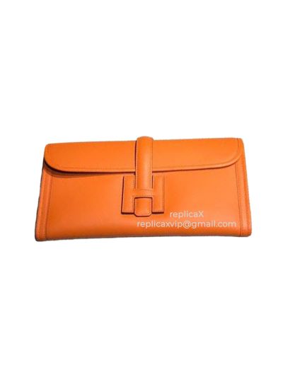 Hermes Jige 29 Hand Stitched Swift Leather Clutch Bag 521657