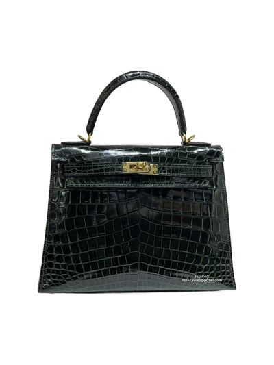 Hermes Kelly 25 Bag Dark Green Crocodile 25CM 524951