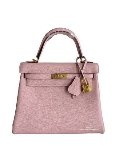 Hermes Kelly 25CM Pink Togo Leather Bag 523449