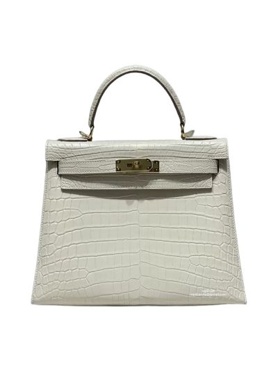 Hermes Kelly 28 Crocodile Bag Off White 28CM 524949