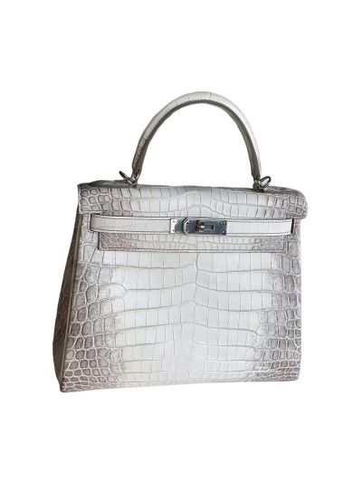 Hermes Kelly 28 White Himalayan Crocodile 28CM524952