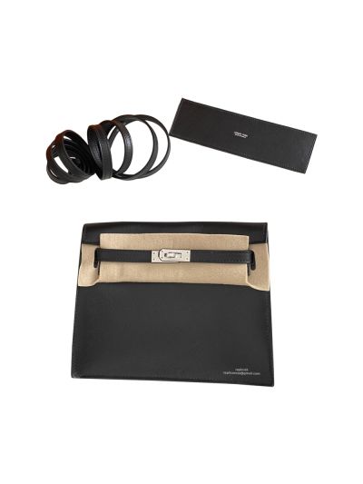Hermes Kelly Danse II 22CM Black Evercolor Bag 524066
