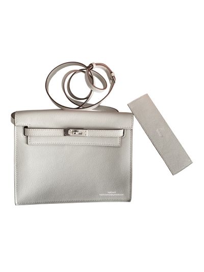 Hermes Kelly Danse II 22CM Cream Evercolor Bag 524072