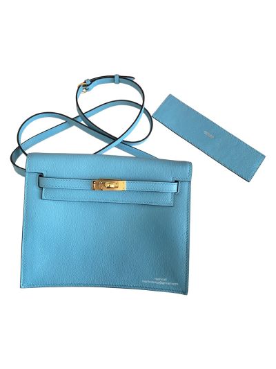 Hermes Kelly Danse II 22CM Evercolor Bag Light Blue 524082